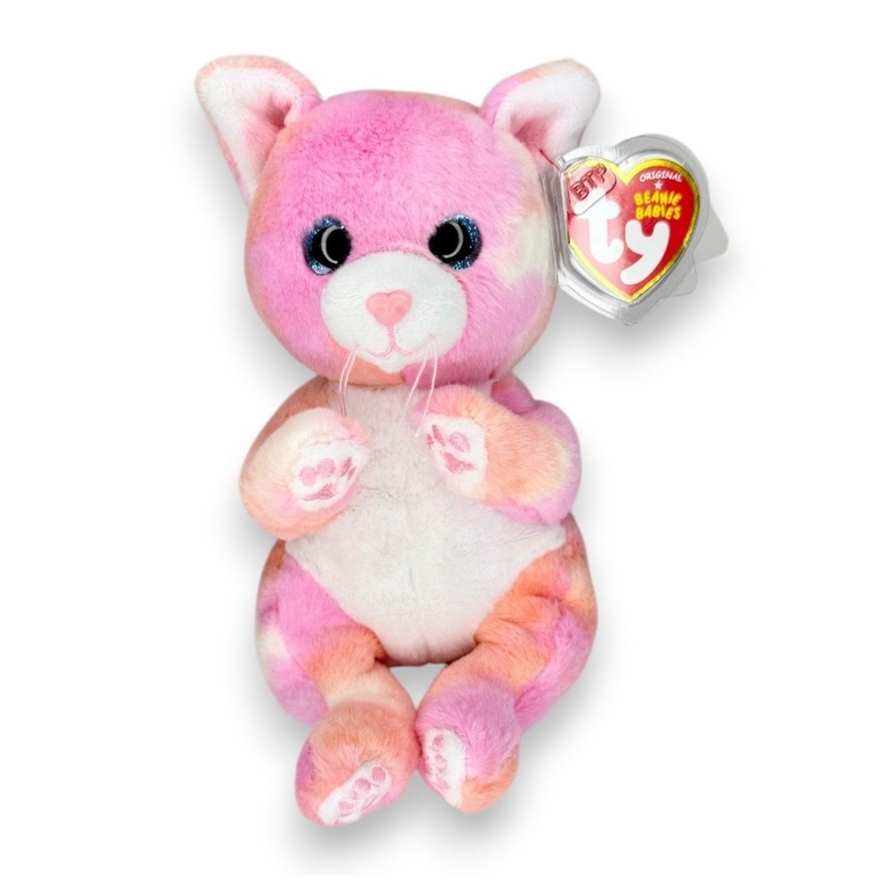 Lillibelle the Cat | Cotton Candy Kitty | Mint Heart Tag TY Beanie Baby